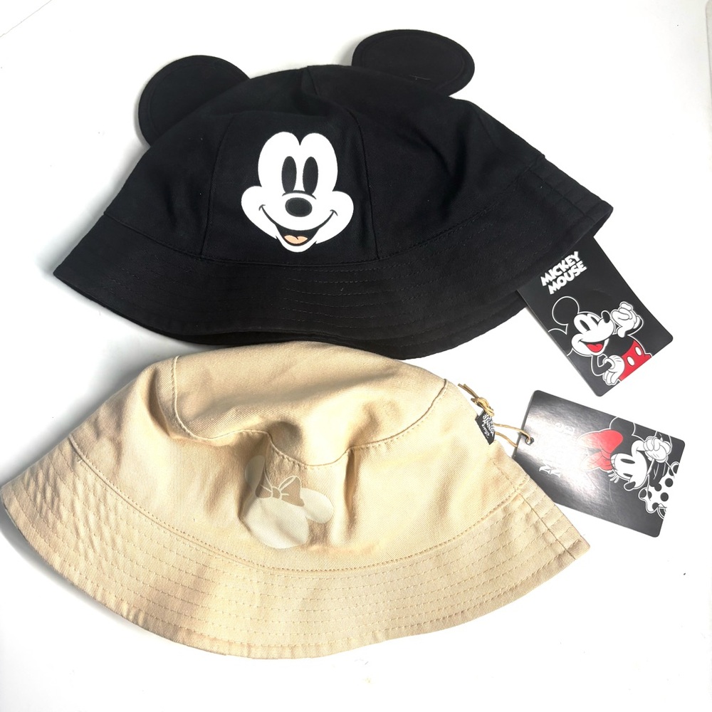 NWT Adult Disney Minnie and Mickey Bucket Hats - Picture 1 of 6